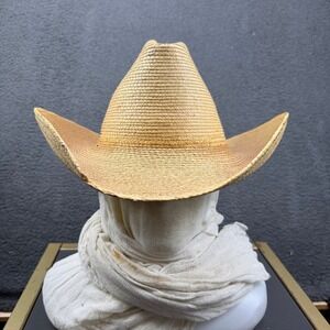 Sun Body Hats Handcrafted Palm Leaf Cowboy Hat Tan Size 7 Houston Texas